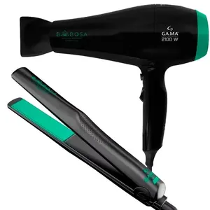 Kit Secador Gama Babosa Ceramic Íon 2100W 127V + Prancha Gama Babosa Ceramic Ion Bivolt