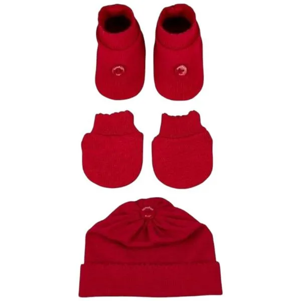Kit Bebê RN Sanches 3 Peças Vermelho (MP)