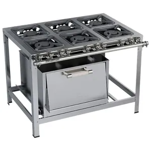 Fogão Industrial Stori Premium 6 Bocas 30x30 Forno M19 Aço Inox 430 Metalmaq