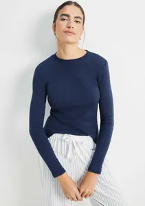 Blusa Feminina Manga Longa - Azul XP