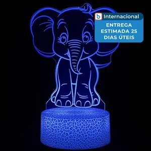 Luminária Ichony 3D Elefante A-MBI