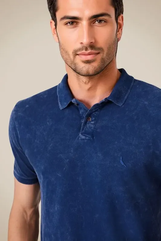Polo Indigo Marmorizado Jeans Indigo - M