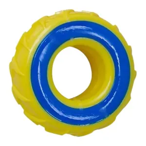 Brinquedo Cão Dog Toys Pneu Amarelo E Azul (MP)