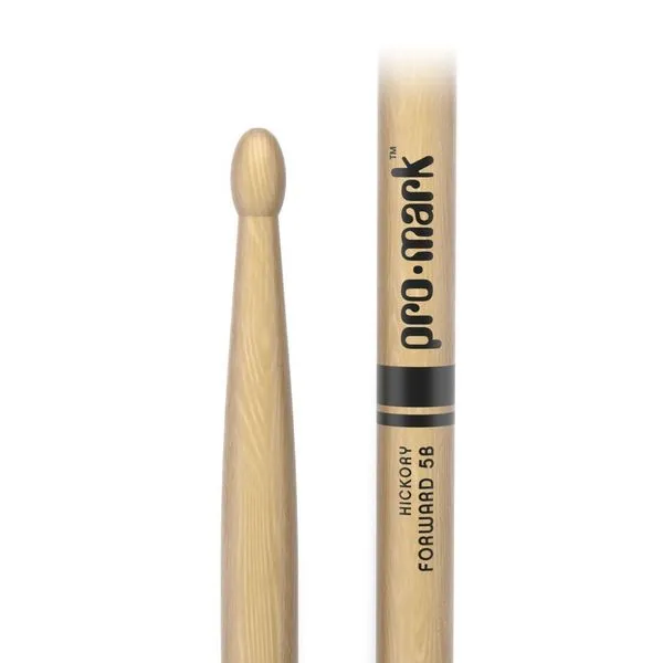 Baqueta Foward 5B TX5BW American Hickory Ponta Madeira Ovalada Amadeirado Promark Baqueta Foward 5B TX5BW American Hickory Ponta Ovalada Promark