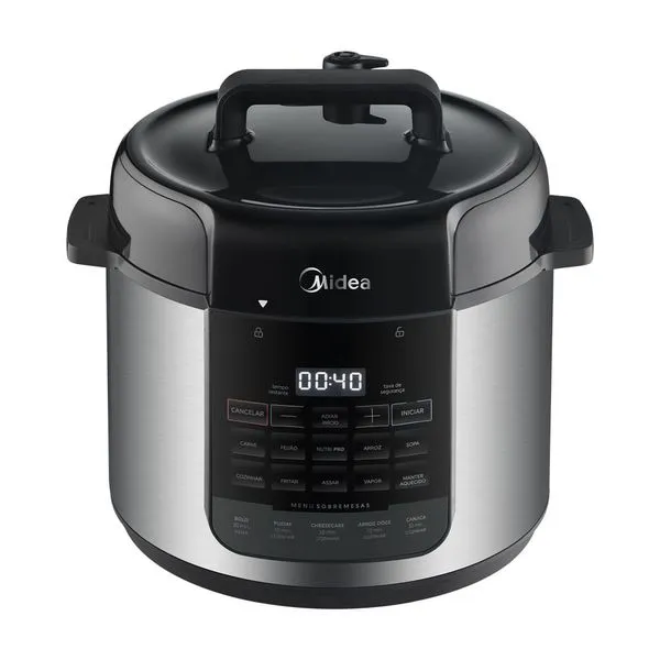 Panela de Pressão Elétrica 5L NutriPro Inox Midea PP5MS1 - 127v