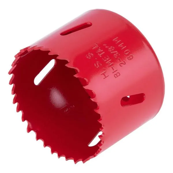 Serra Copo para Metal Bimetal 60mm 724609 para Cortes Precisos em Metais Vermelho MTX Serra Copo para Metal Bimetal 60mm 724609 para Metais e Plásticos Vermelho MTX