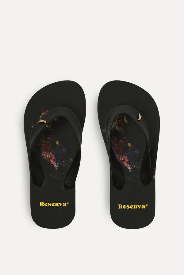 Chinelo Rmi Pica-pau Flores Urbanas Preto/Preto - 33/34