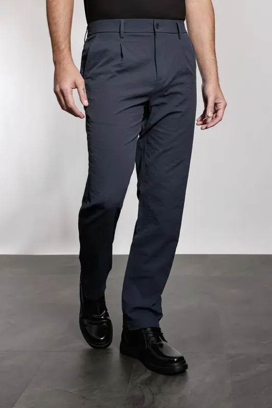 Calça Chino Texturizada Wave Marinho - 40