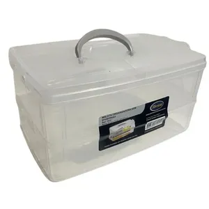 Maleta Organizadora Multiuso Modular Grande sem Divisórias Transparente Plásticos Santana Maleta Organizadora Modular Grande sem Divisórias Transparente Plásticos Santana