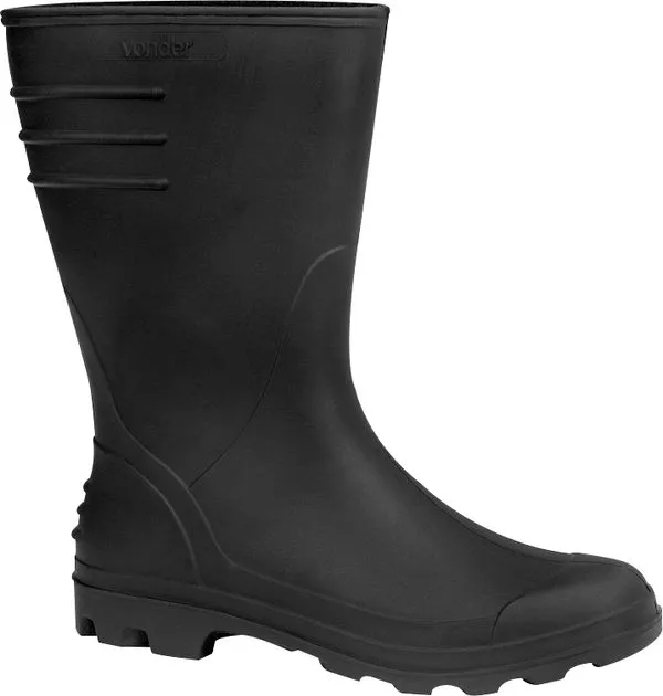Bota de PVC Cano Médio Sem Forro Preta - VONDER Bota de PVC Preta Cano Médio sem Forro 40 - VONDER