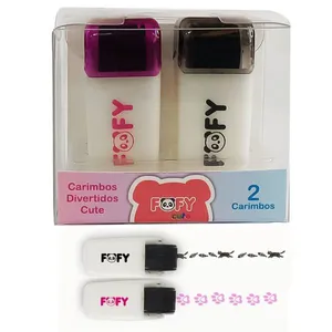 CONJUNTO DE CARIMBOS DIVERTIDOS CUTE - 2 PCS - FF3003 - FOFY