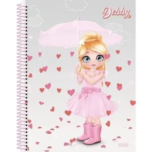 CADERNO ESPIRAL 1/4 CAPA DURA DEBBY 80F (17891321103323)