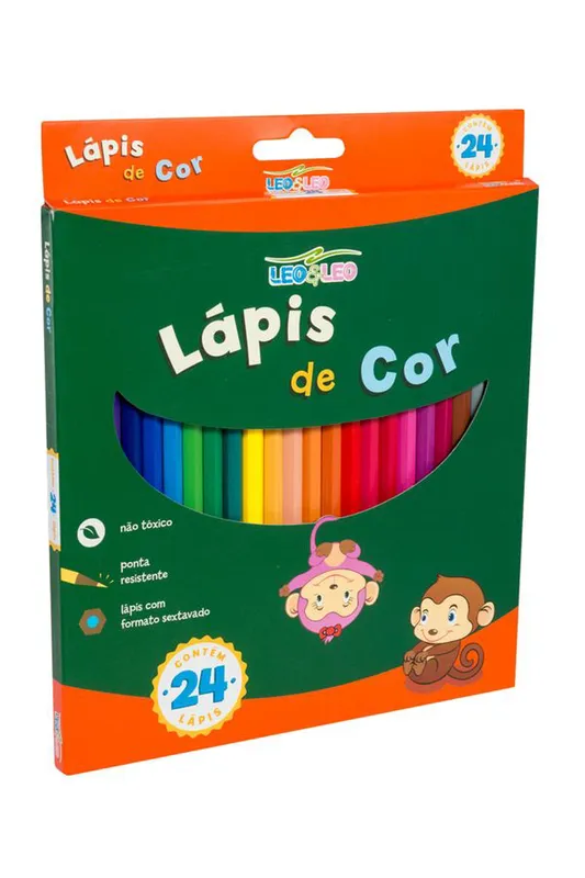 Lápis de Cor Leonora Sextavado Flex 24 Cores
