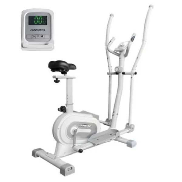 Elíptico Oneal Eletromagnético Condomínio Branco Painel Lcd