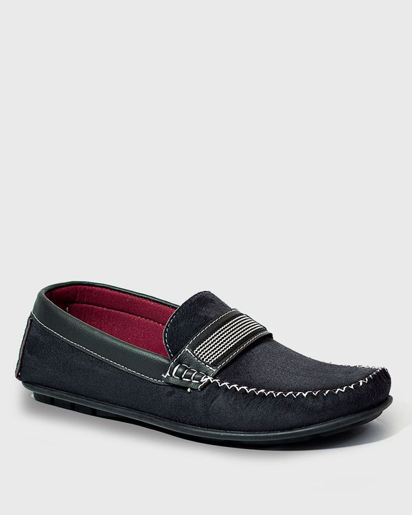 Sapato Mocassim Masculino Listras Preto Escuro 39