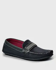Sapato Mocassim Masculino Listras Preto Escuro 42