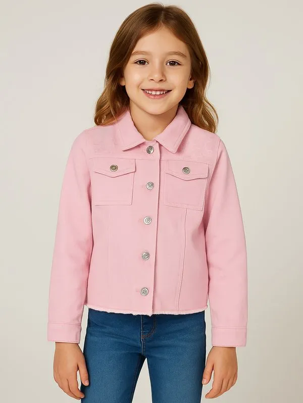 Jaqueta Sarja Infantil Para Menina - ROSA 4