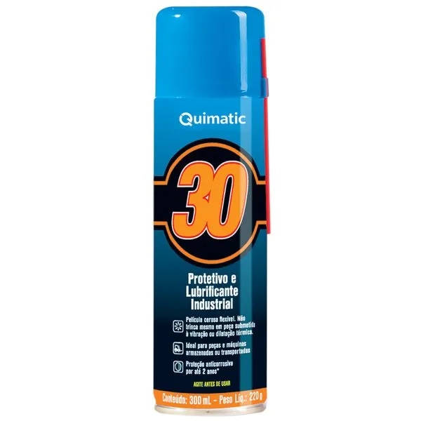 Quimatic 30 Protetivo e Lubrificante Industrial Aerossol 300ml - DE1 - TAPMATIC