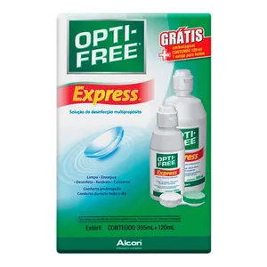 Solução para Lentes Opti-Free Express Alcon 355ml + 120ml