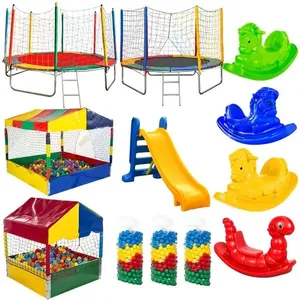Kit Pula Piscina de Bolinhas Escorregador e Gangorra Infantil Completo Rotoplay Brinquedos Kit Pula Piscina de Bolinhas Escorregador e Gangorra Rotoplay