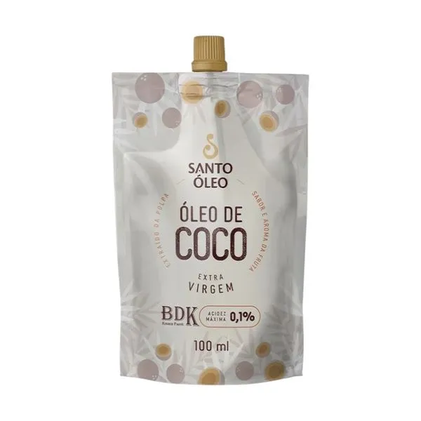 Óleo Santo Óleo de Coco Extra Virgem 100ml OLEO DE COCO 100ML EXTRA VIRGEM POLPA SA