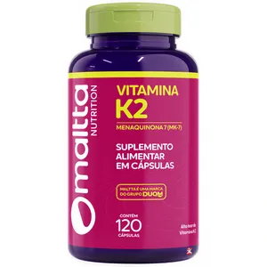 VITAMINA K2 MENAQUINONA MK7 140MCG 117% IDR APENAS 1 AO DIA 120 CÁPSULAS – MALTTA NUTRITION