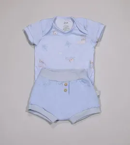 Conjunto Body/Shorts Soneca Azul - M