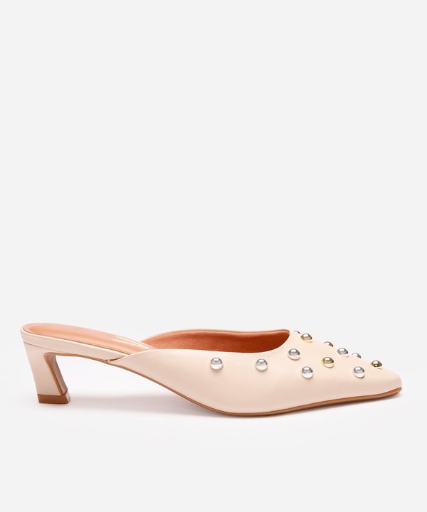 mule vizzano com salto e tachas off white 36