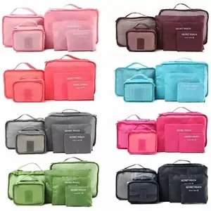 Organizador de Mala OEM Kit 6 Peças em Poliéster 39x30x12cm Cor Aleatória para Viagem Unissex Organizador de Mala OEM Kit 6 Peças Poliéster 39x30x12cm Cor Aleatória Unissex
