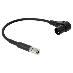 Cabo Adaptador XLR Macho 90º graus para P10 Fêmea Estereo 1,5 metro