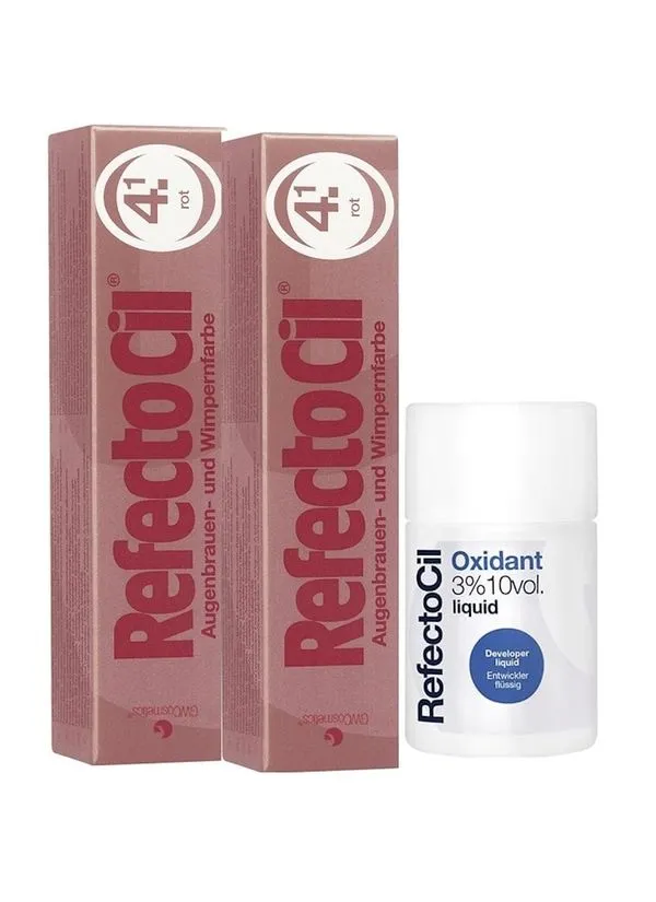 Kit Refectocil 2 Tinta + 1 Oxidante N° 4.1 Vermelho
