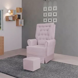 Poltrona Amamentação com Balanço Eloa Rosa Rosa