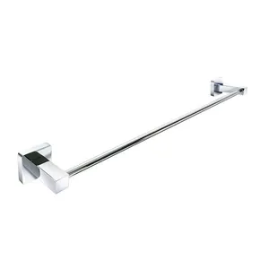 Porta toalha linear simples Cubus 60cm cromado Moldenox
