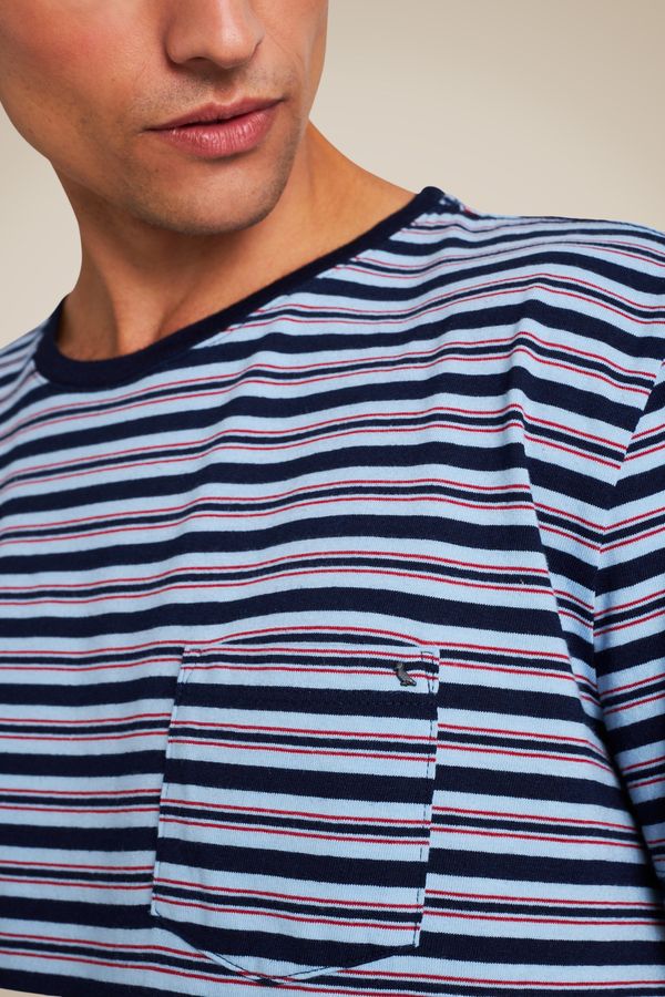 Camiseta Indigo Listrada Atlas Vermelho - G