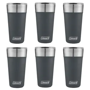 Kit de Copos Térmico Coleman com Tampa - 600ml - 6 Unds Azul