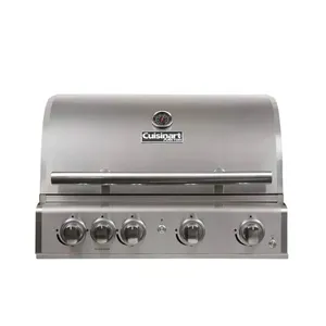 Arkton Premium 75cm Churrasqueira a Gás para Embutir Aço Inox 304 com Pedra de Pizza 220V Cuisinart Churrasqueira a Gás Cuisinart Arkton Premium 75cm com 4 Queimadores 220V