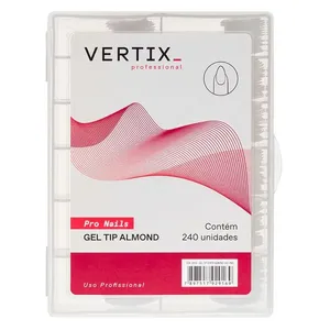 Gel Tip Almond Vertix Professional Com 240 Unidades