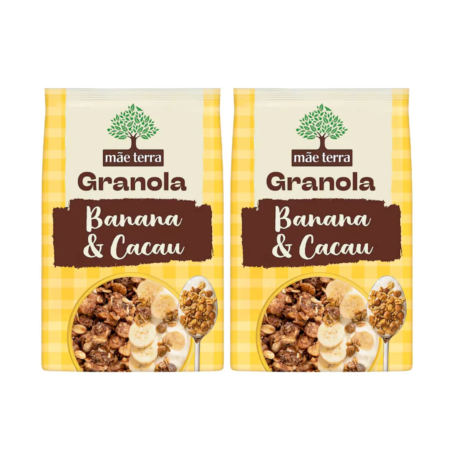 Kit Granola Vegana Com Banana E Cacau Mãe Terra - 2 Unidades 250g