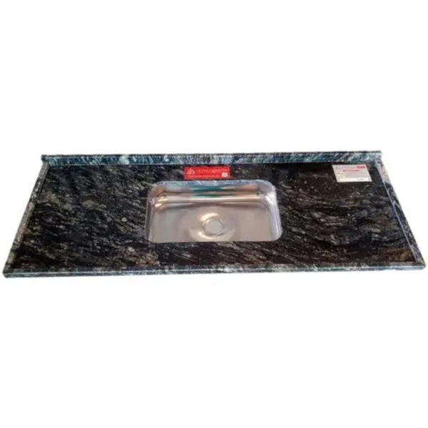 Pia de Granito Preto Indiano 1,80 Metro - LA Pia de Granito Preto Indiano 1,80 Metro - LG