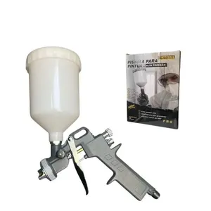 Pistola de Pintura Alta Pressão 600ml com Bicos 1 e 2mm 1 e 5mm e 1 e 8mm para Acabamento Profissional Prata Startools Pistola de Pintura Alta Pressão 600ml com Reservatório por Gravidade e Bico 1 e 5mm Prata Startools