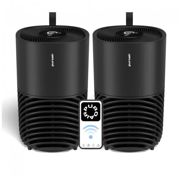 PuroAir 130i Purificador de Ar HEPA para Casa e Pets - Cobre Até 56m² - Filtra 99,9% de Poluentes - 2 Unidades