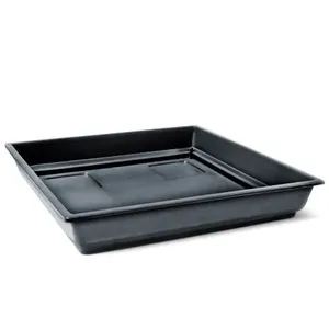 Prato Nutriplan Para Vaso Floreira Quadrado Mini 8,5cm Preto - 6000301-07 (MP)