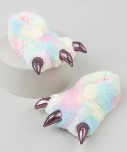Pantufa Infantil Palomino Pata em Pelúcia Multicor 27-28