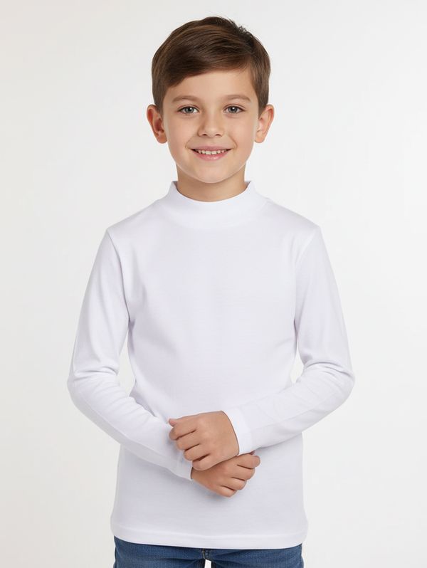 Camiseta Manga Longa Infantil Para Menino - BRANCO 4