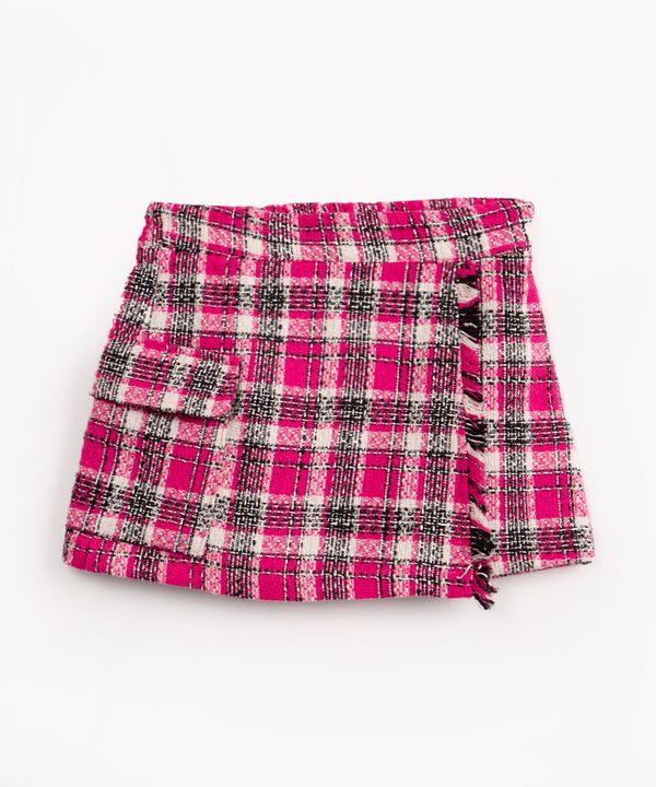 saia de tweed infantil xadrez multicor 12