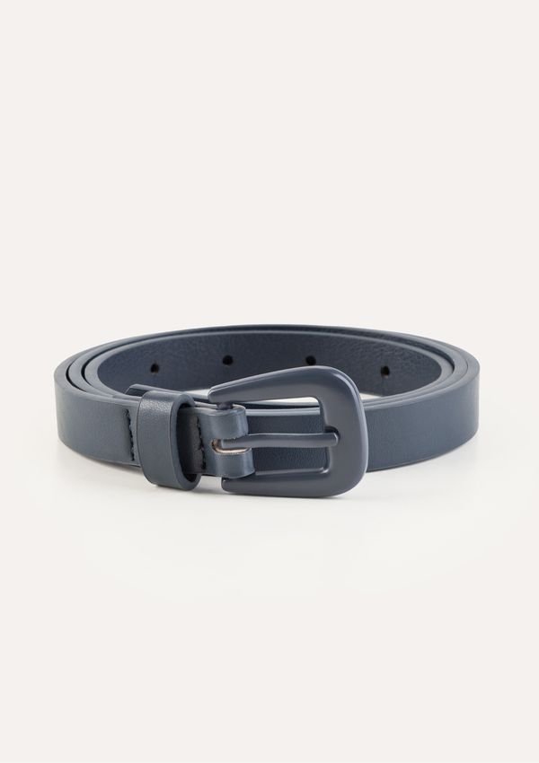 Cinto Feminino Fino Com Fivela De Metal - Azul G