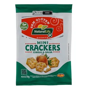 Biscoito Mini Crackers Natural Life Sem Glúten Cebola e Salsa 70g
