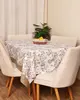 Toalha De Mesa Retangular 140cm x 210cm Teka Estampada Bege UN