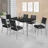 Mesa de Jantar Aço Nobre Kansas com 6 Cadeiras Preto
