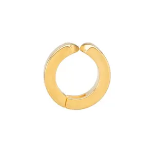 Brinco Press de Aço Dourado Dourado Único
